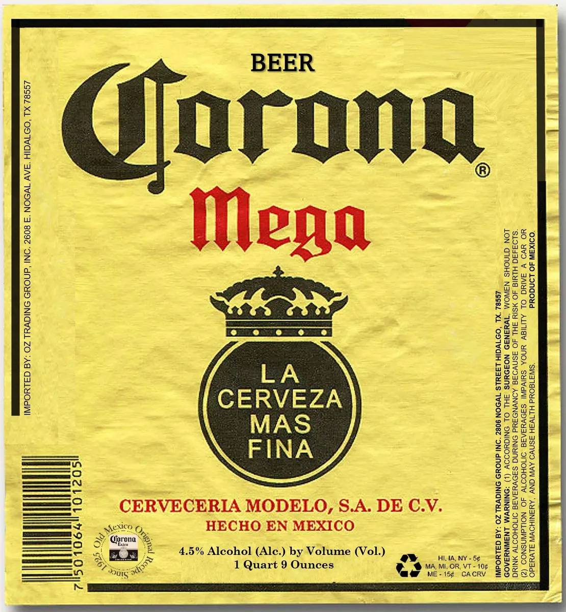 Corona Mega label
