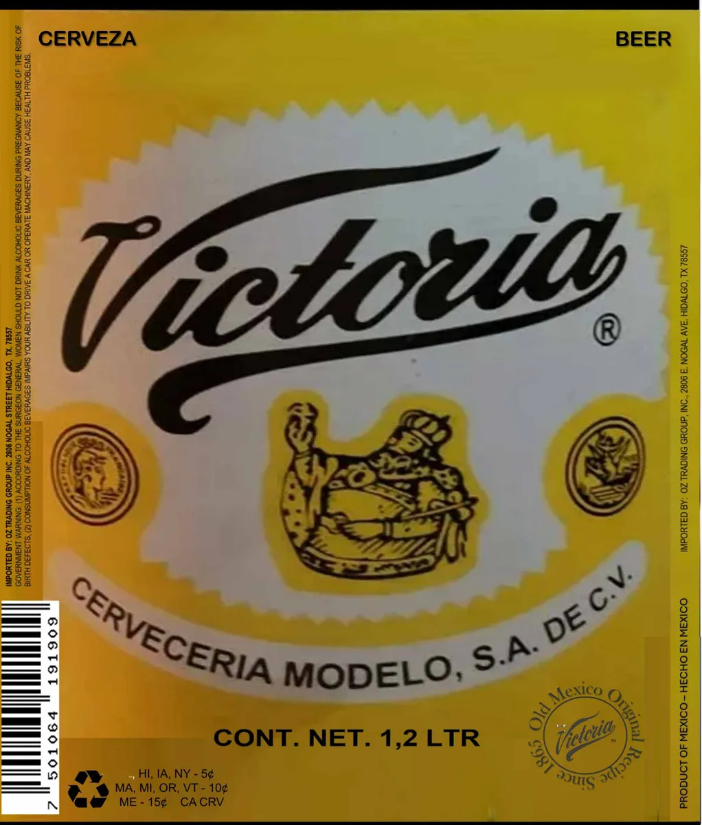Victoria — full label as filed with TTB
