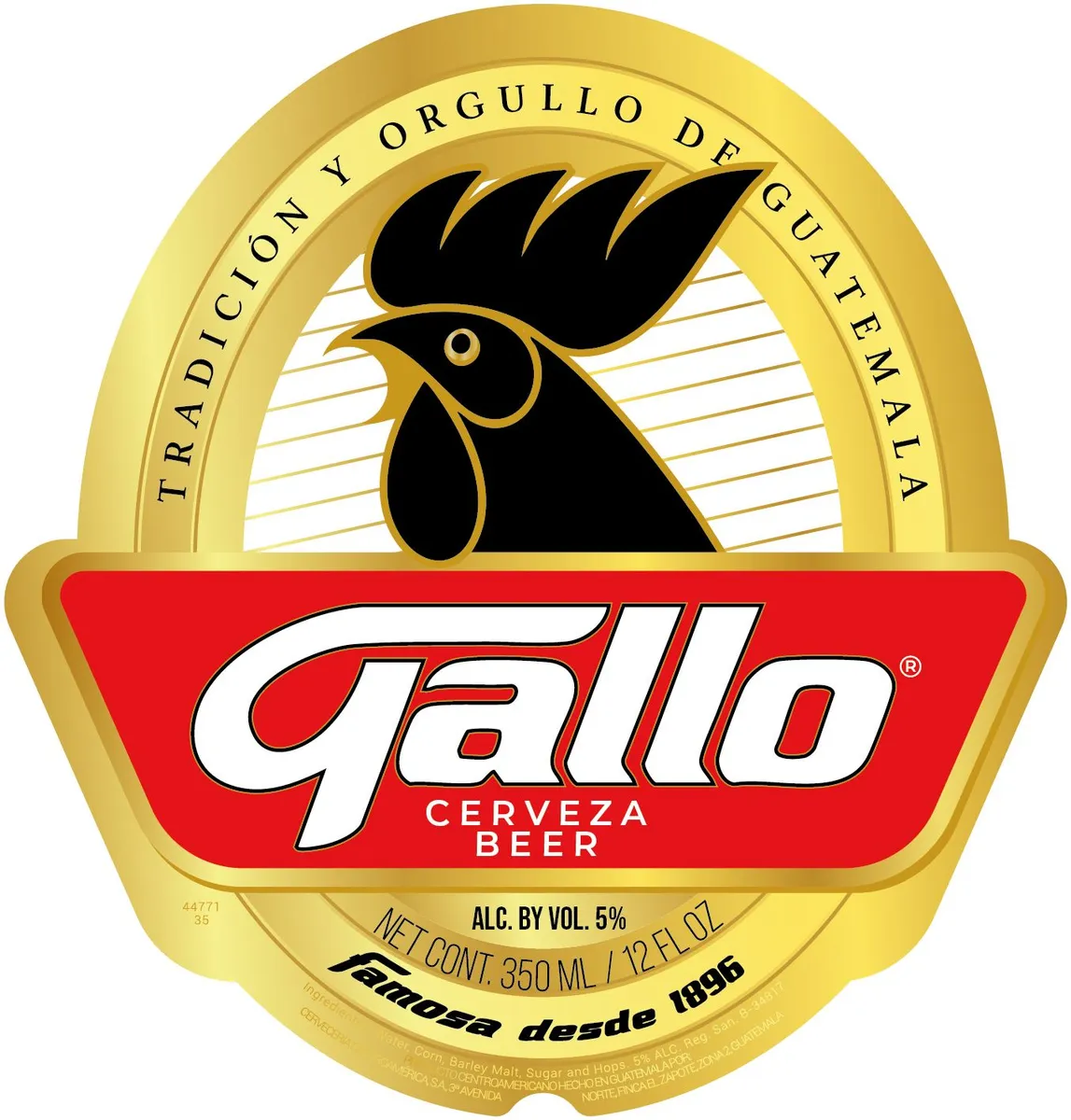 Gallo Cerveza — full label as filed with TTB