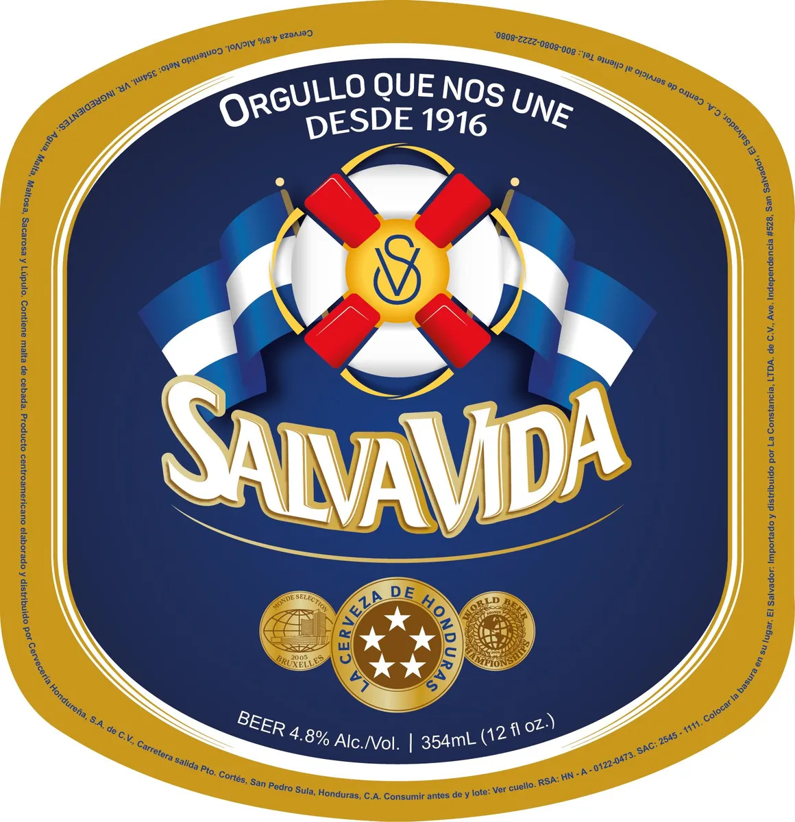 Salva Vida — full label as filed with TTB