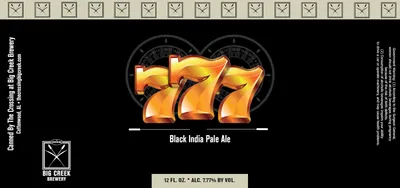 777 Black India Pale Ale label