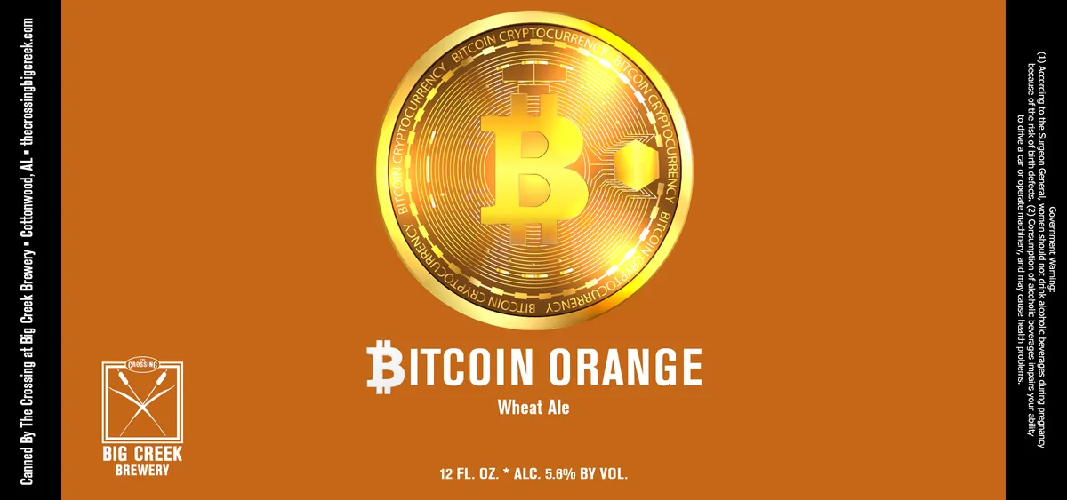 Bitcoin Orange — full label as filed with TTB