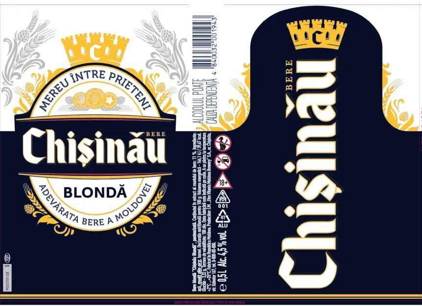 Chisinau Blonda — full label as filed with TTB