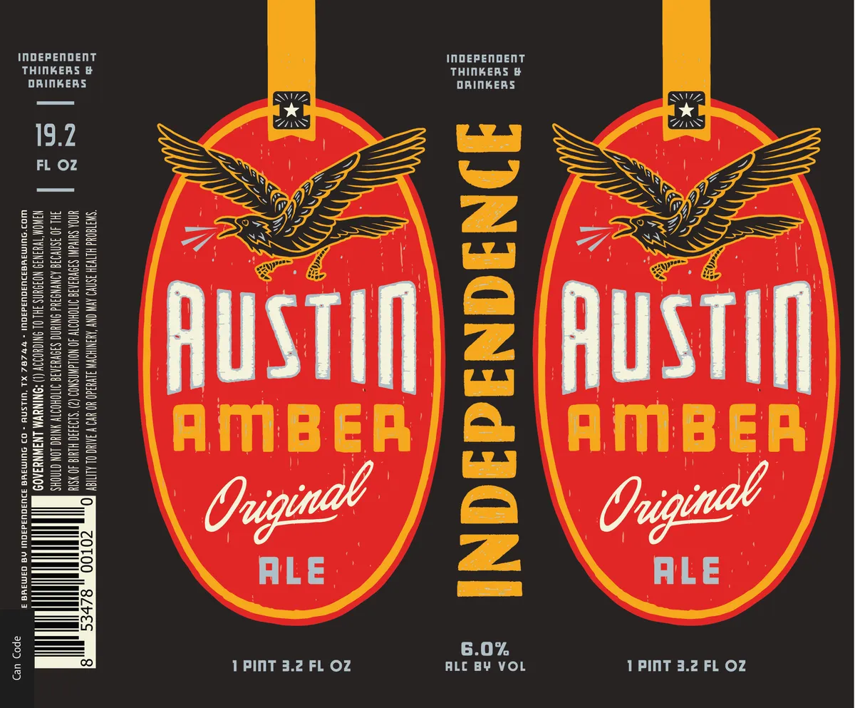 Austin Amber Original Ale — full label as filed with TTB