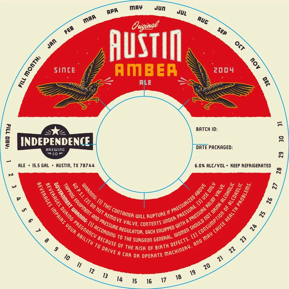 Original Austin Amber Ale — full label as filed with TTB