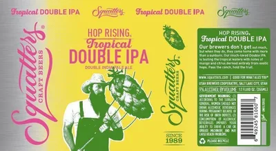 Hop Rising Tropical Double IPA label