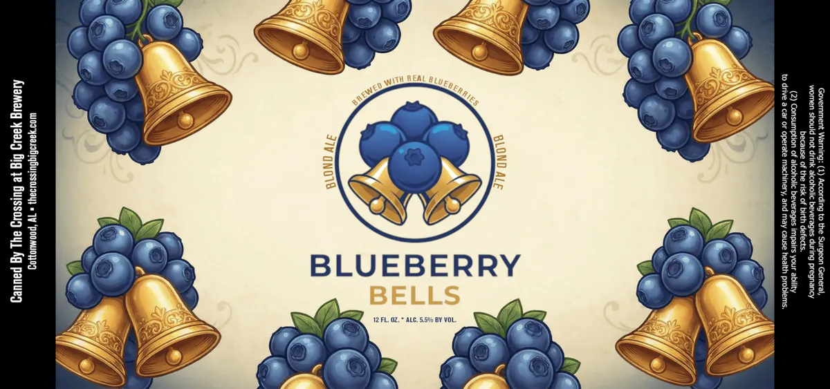 Blueberry Bells — full label as filed with TTB