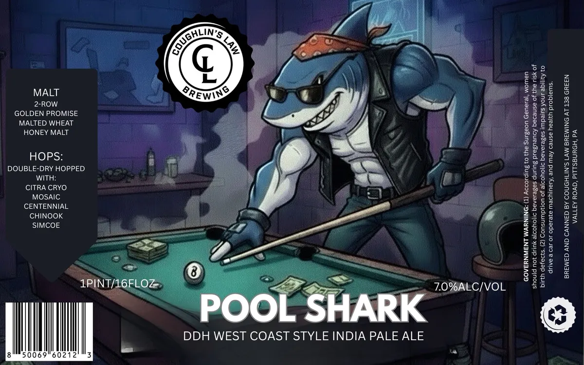 Pool Shark — full label as filed with TTB