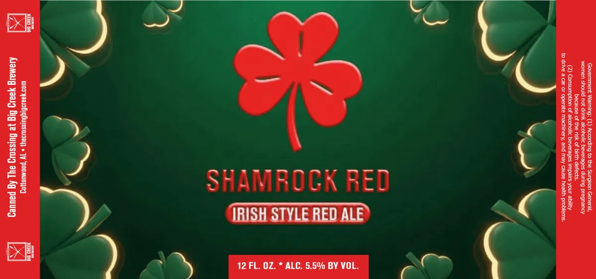 Shamrock Red — full label as filed with TTB