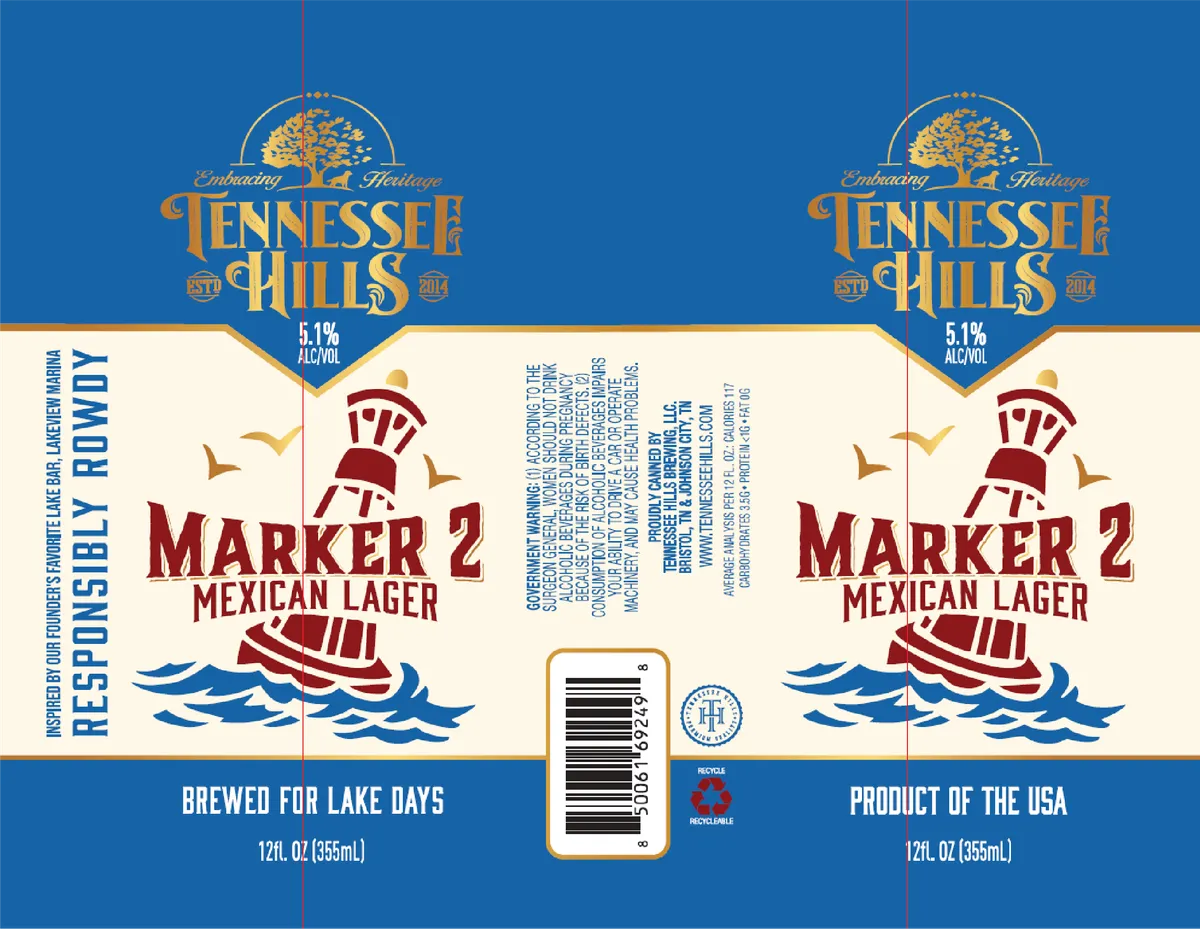Marker 2 label art — TENNESSEE HILLS