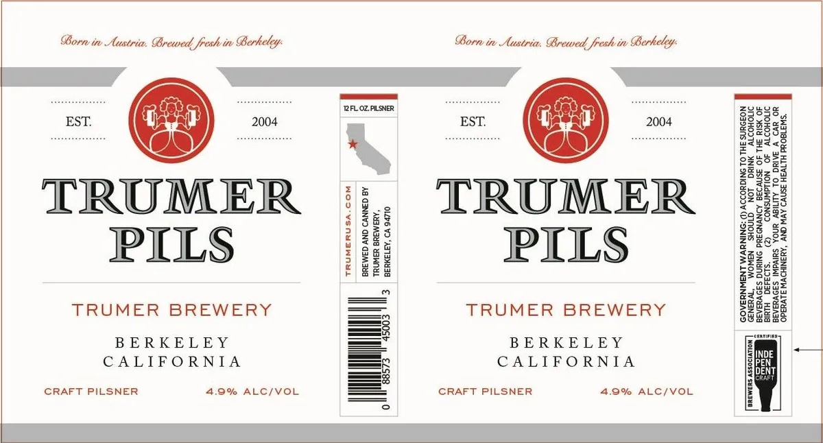 Trumer Pils label