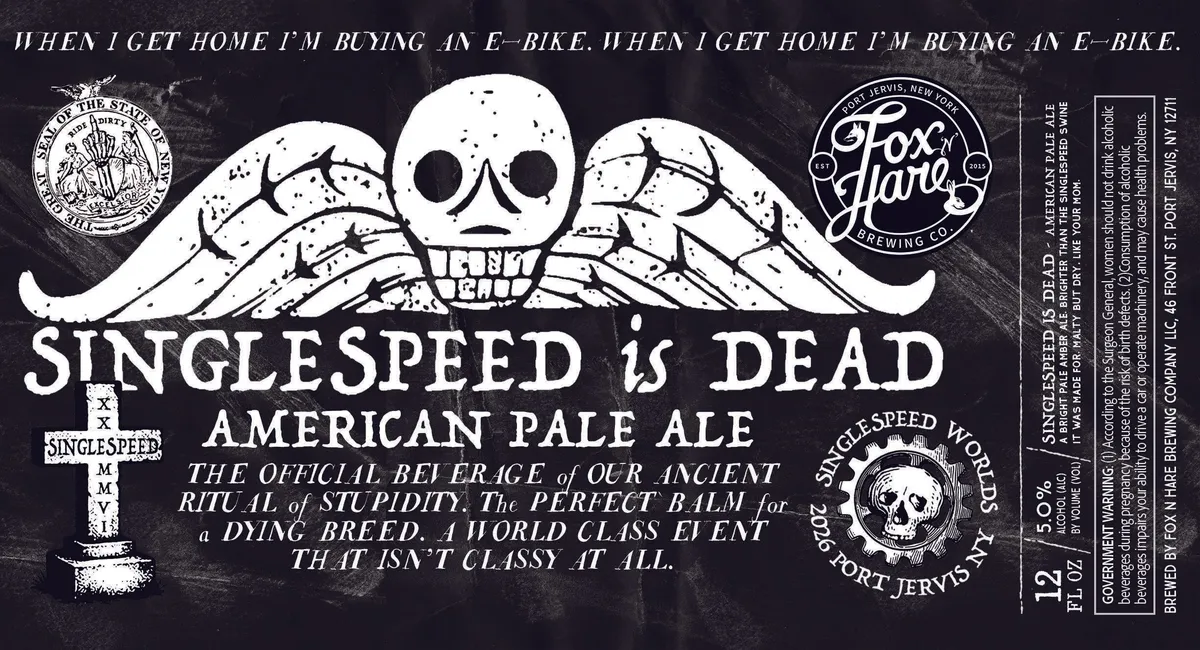 Single Speed Is Dead — full label as filed with TTB