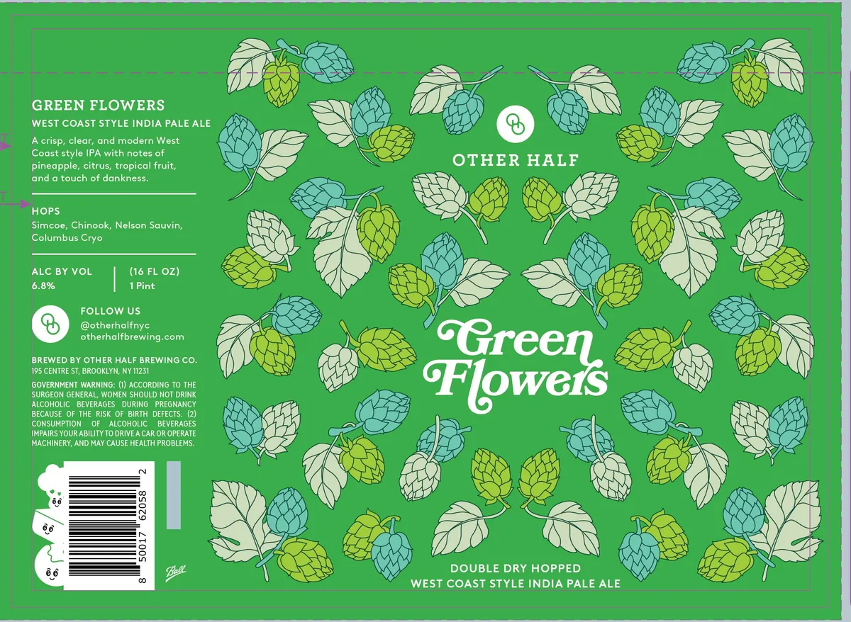 Green Flowers — full label as filed with TTB
