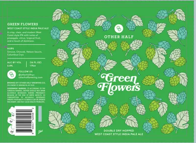 Green Flowers label