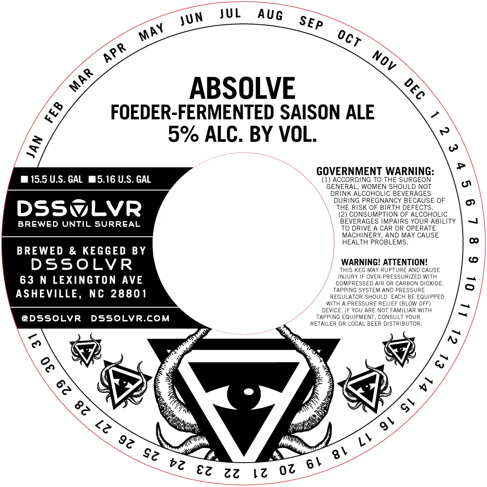 Absolve — full label as filed with TTB