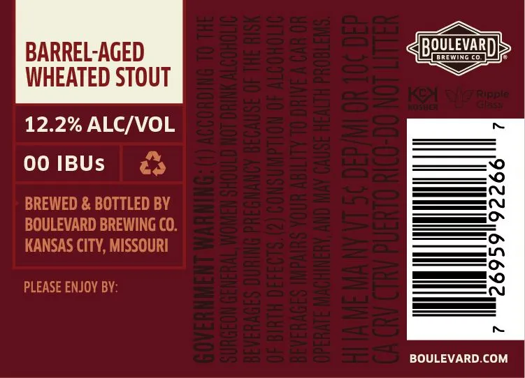 Raspberry Creme label art — BOULEVARD BREWING CO.