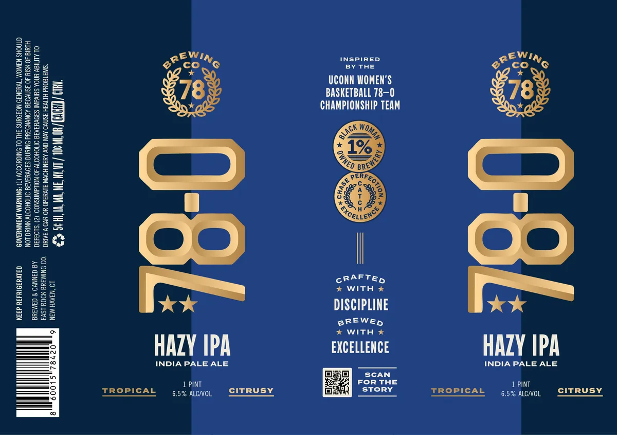 78-0 Hazy IPA — full label as filed with TTB