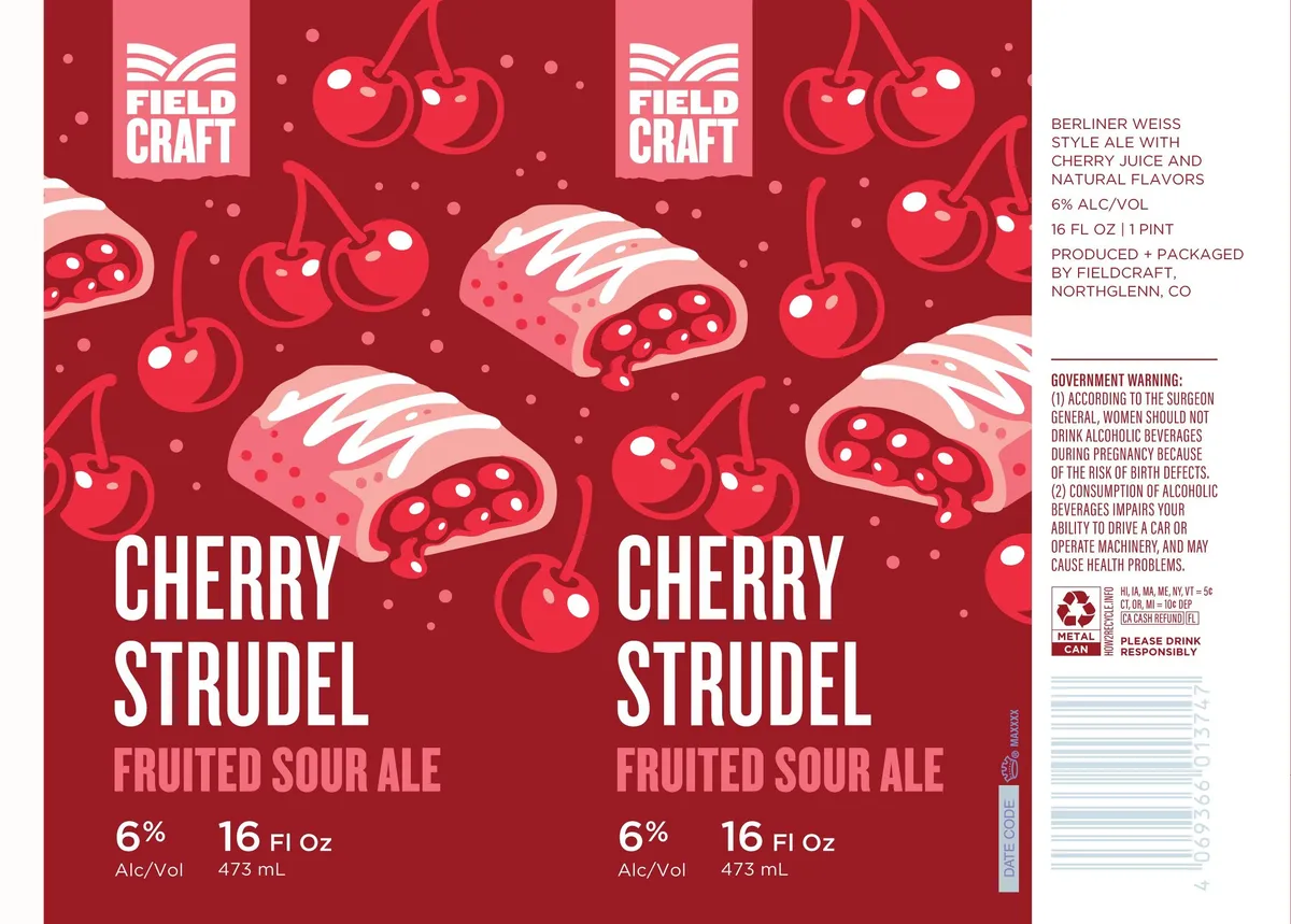 Cherry Strudel label art — FIELDCRAFT