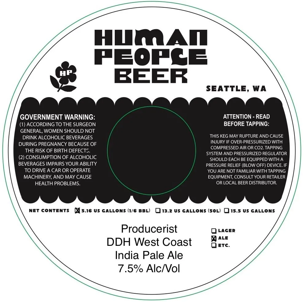 Producerist — full label as filed with TTB