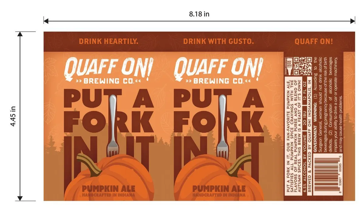 Put A Fork In It — full label as filed with TTB