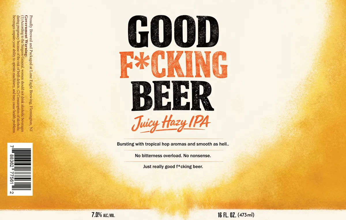 Good F*cking Beer — full label as filed with TTB