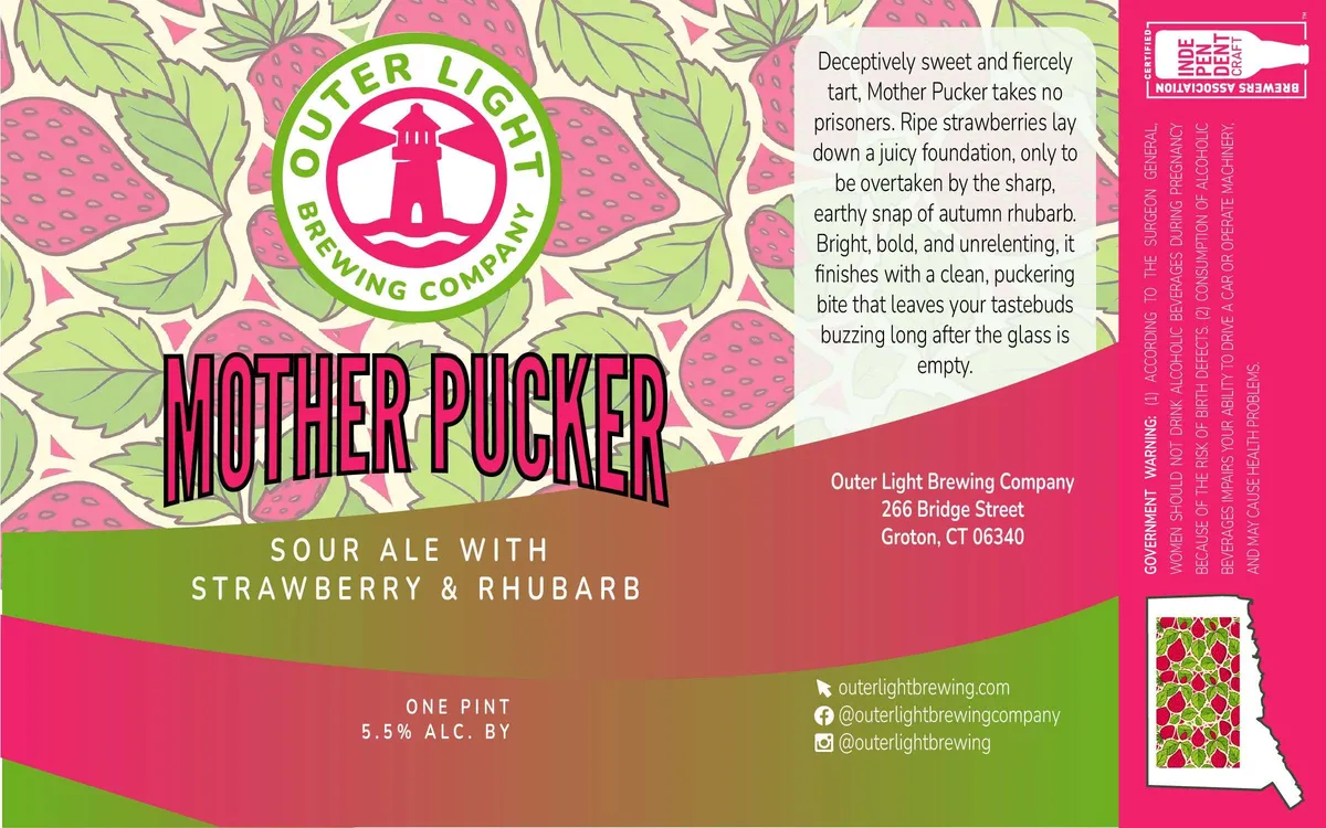 Mother Pucker label art — MOTHER PUCKER