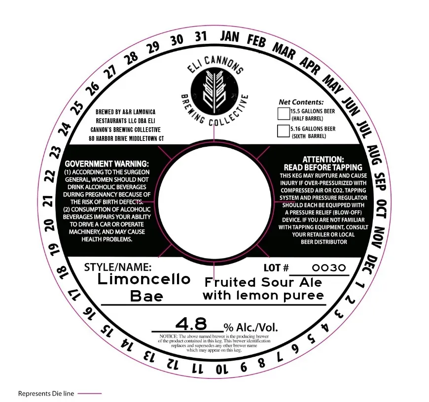 Limoncello Bae label art — LIMONCELLO BAE