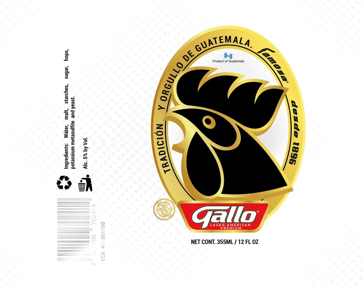 Gallo Lager American Premium label