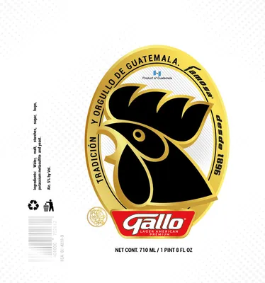 Gallo Lager American Premium label