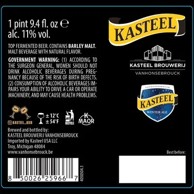 Kasteel Winter Ale label
