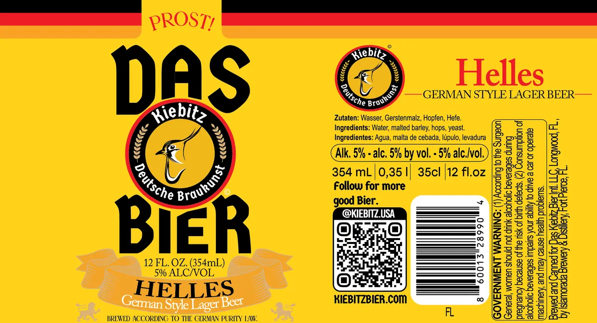 Das Bier Helles label art — DAS BIER