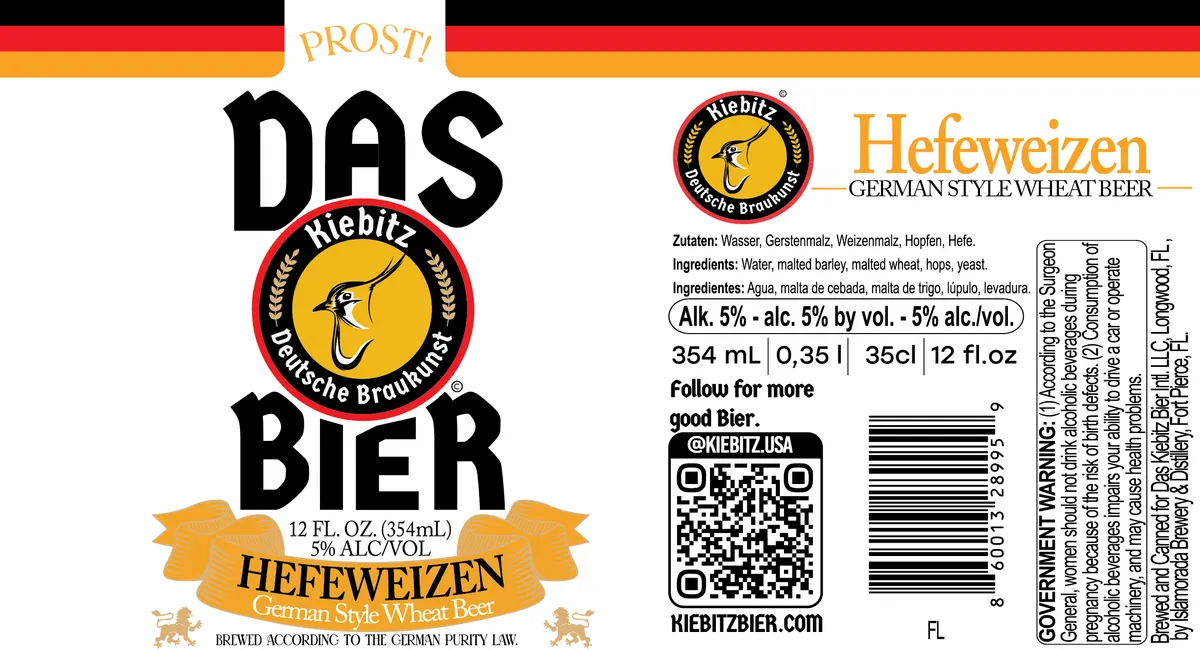 Hefeweizen label art — DAS BIER