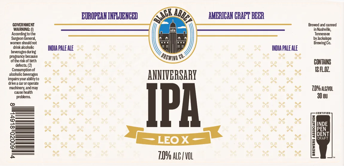 Leo X Anniversary IPA — full label as filed with TTB