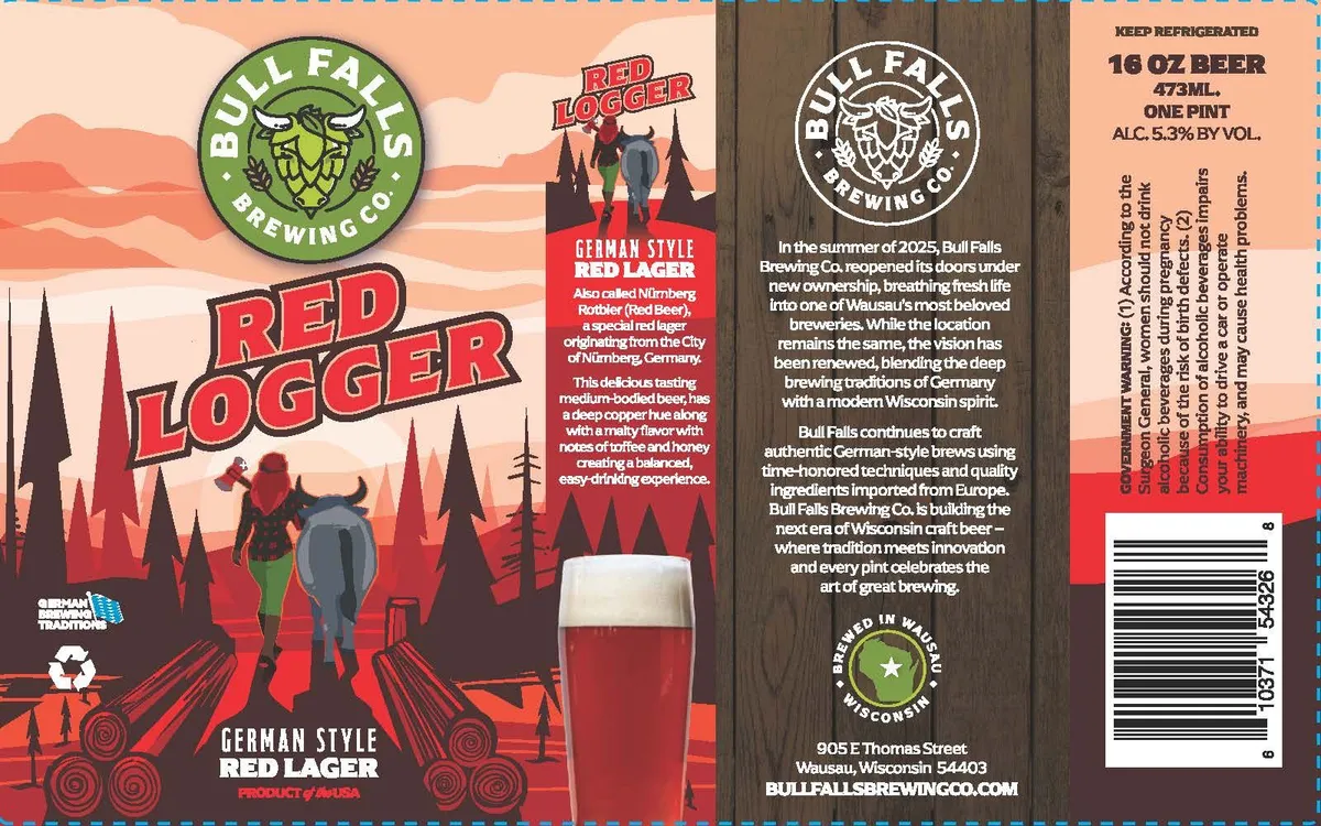Red Logger label