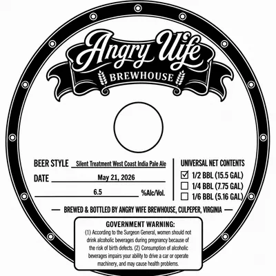 Silent Treatment West Coast India Pale Ale label