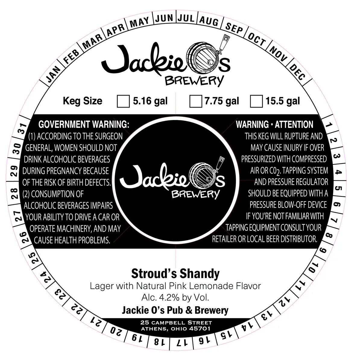Stroud's Shandy — full label as filed with TTB