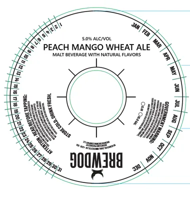 Peach Mango Wheat Ale label
