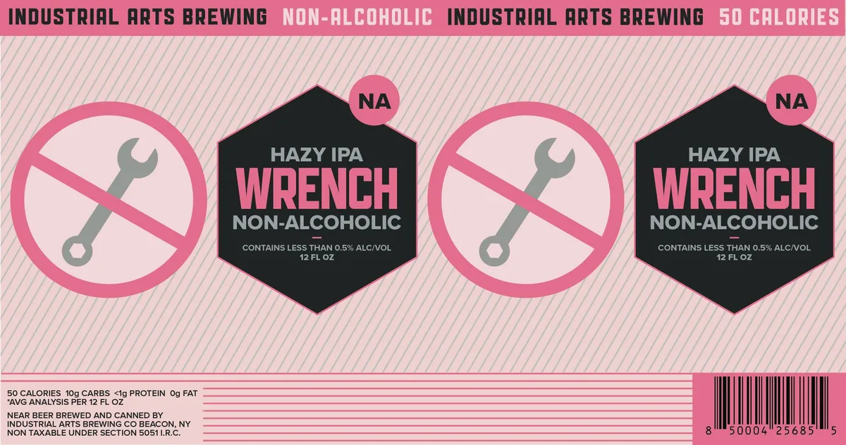 Hazy IPA Wrench Non-Alcoholic — full label as filed with TTB