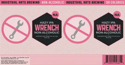 Hazy IPA Wrench Non-Alcoholic label