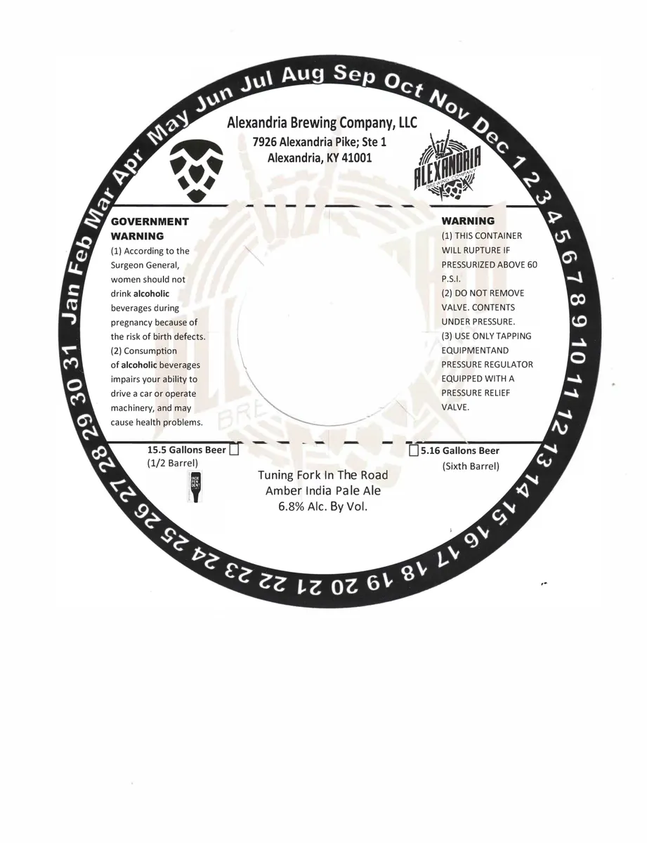 Tuning Fork In The Road label art — ALEXANDRIA BREWING COMPANY