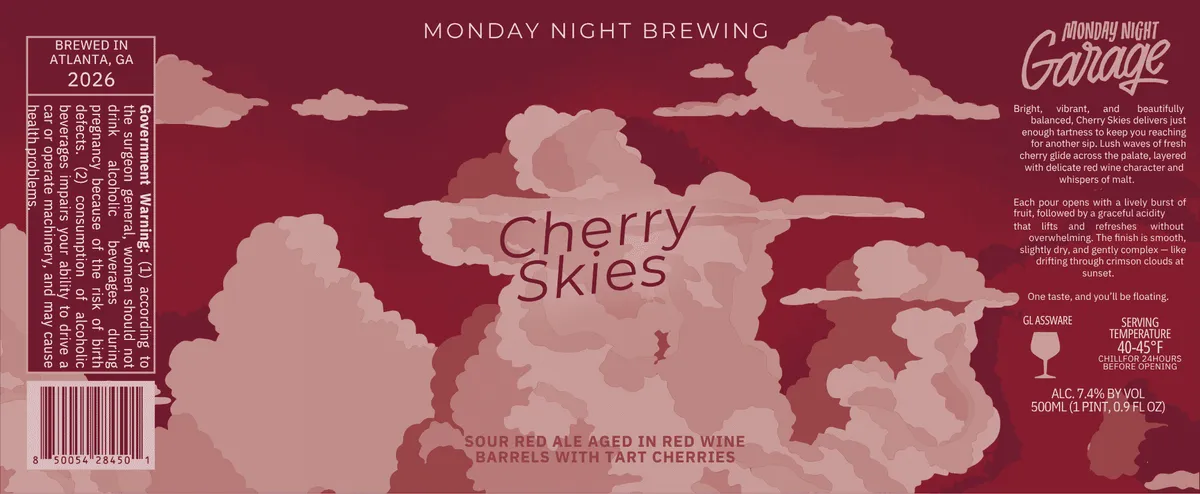 Cherry Skies — full label as filed with TTB