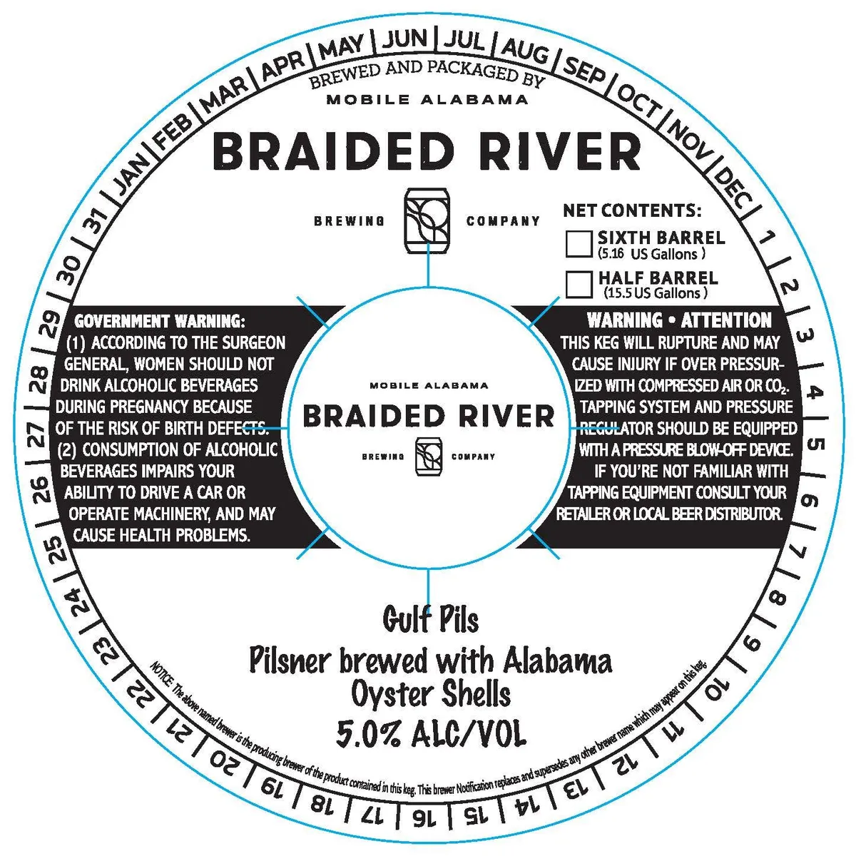 Gulf Pils — full label as filed with TTB