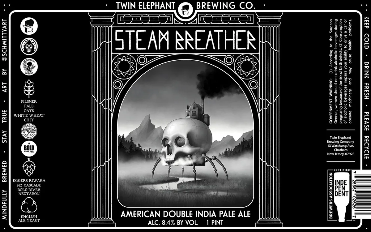 Steam Breather — full label as filed with TTB