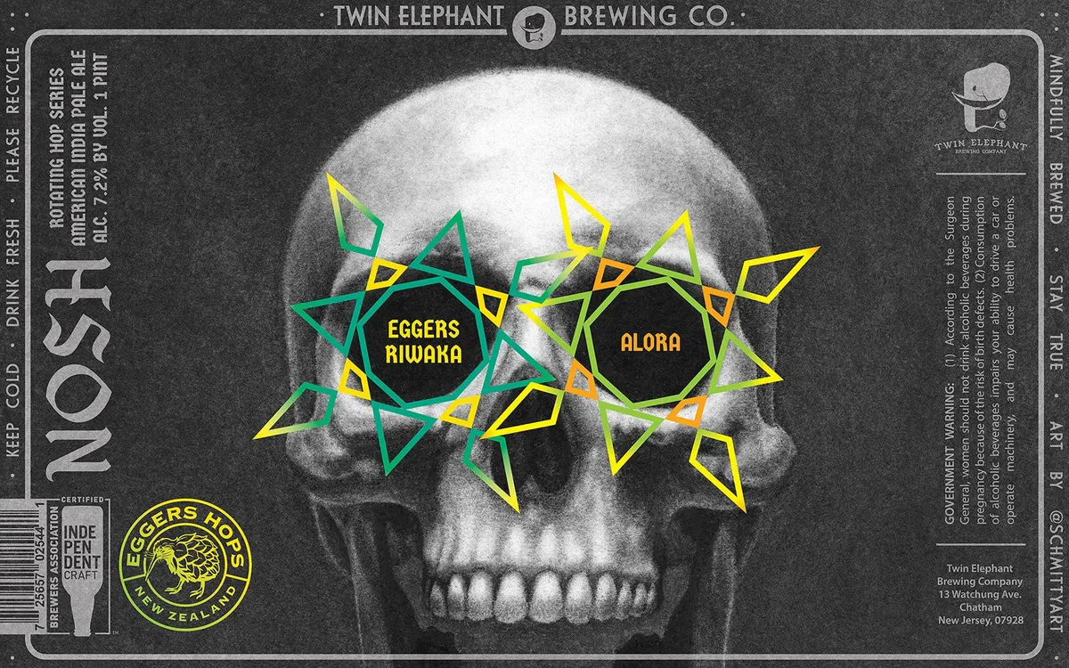 Nosh Eggers Riwaka Alora — full label as filed with TTB