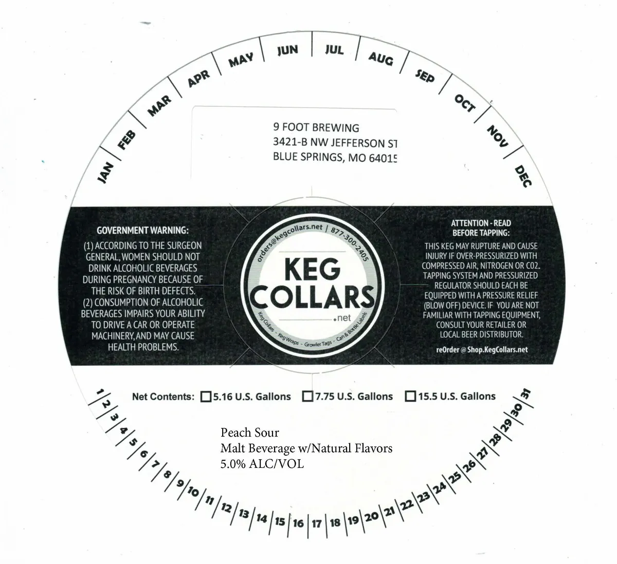 Peach Sour — full label as filed with TTB