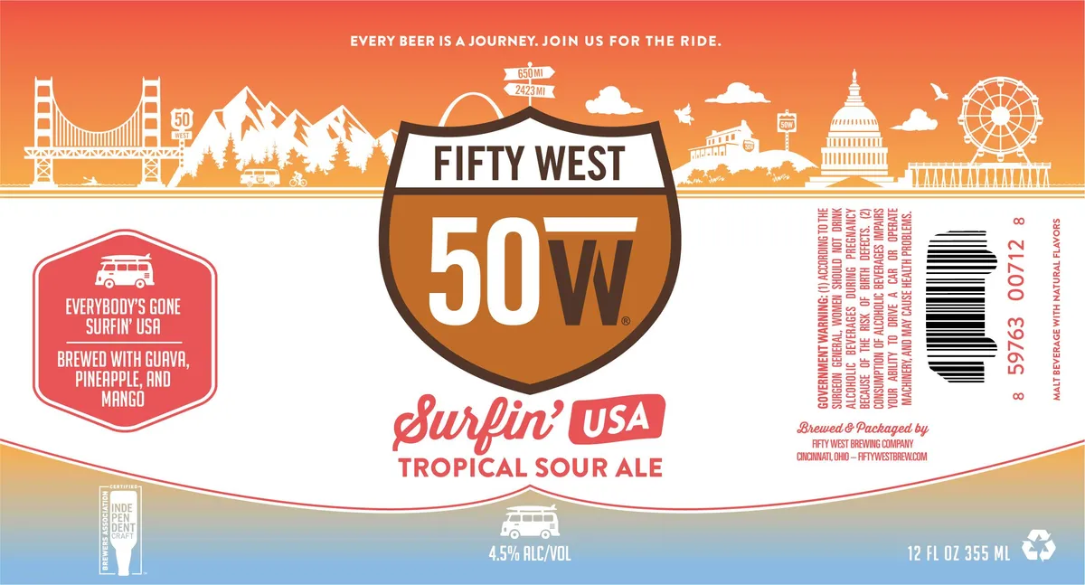 Surfin' USA — full label as filed with TTB