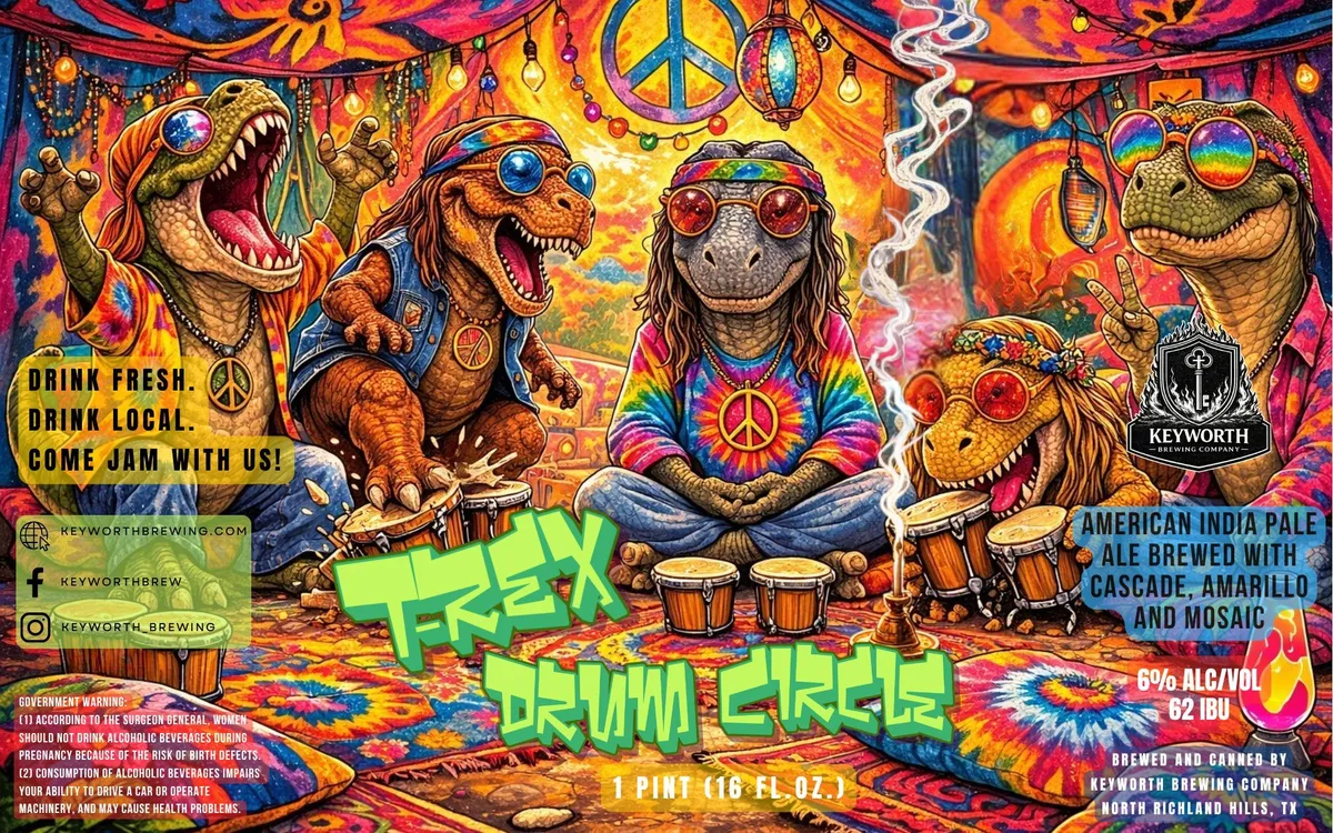 T-Rex Drum Circle — full label as filed with TTB