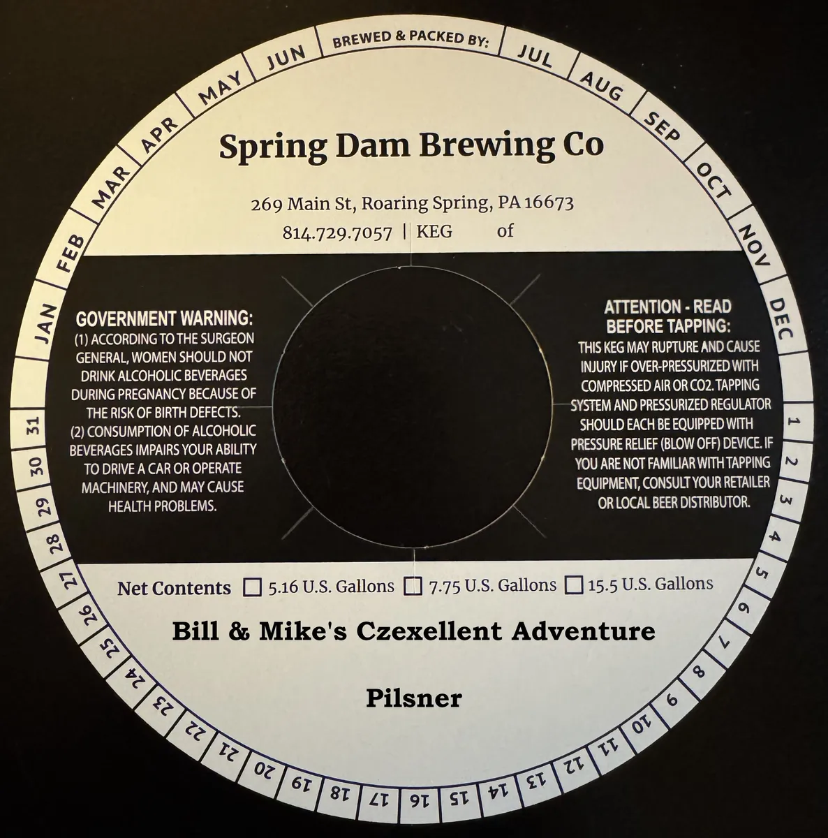 Bill & Mike's Czexellent Adventure label art — BILL & MIKE'S CZEXELLENT ADVENTURE