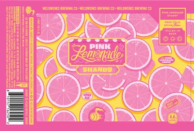 Pink Lemonade Shandy label