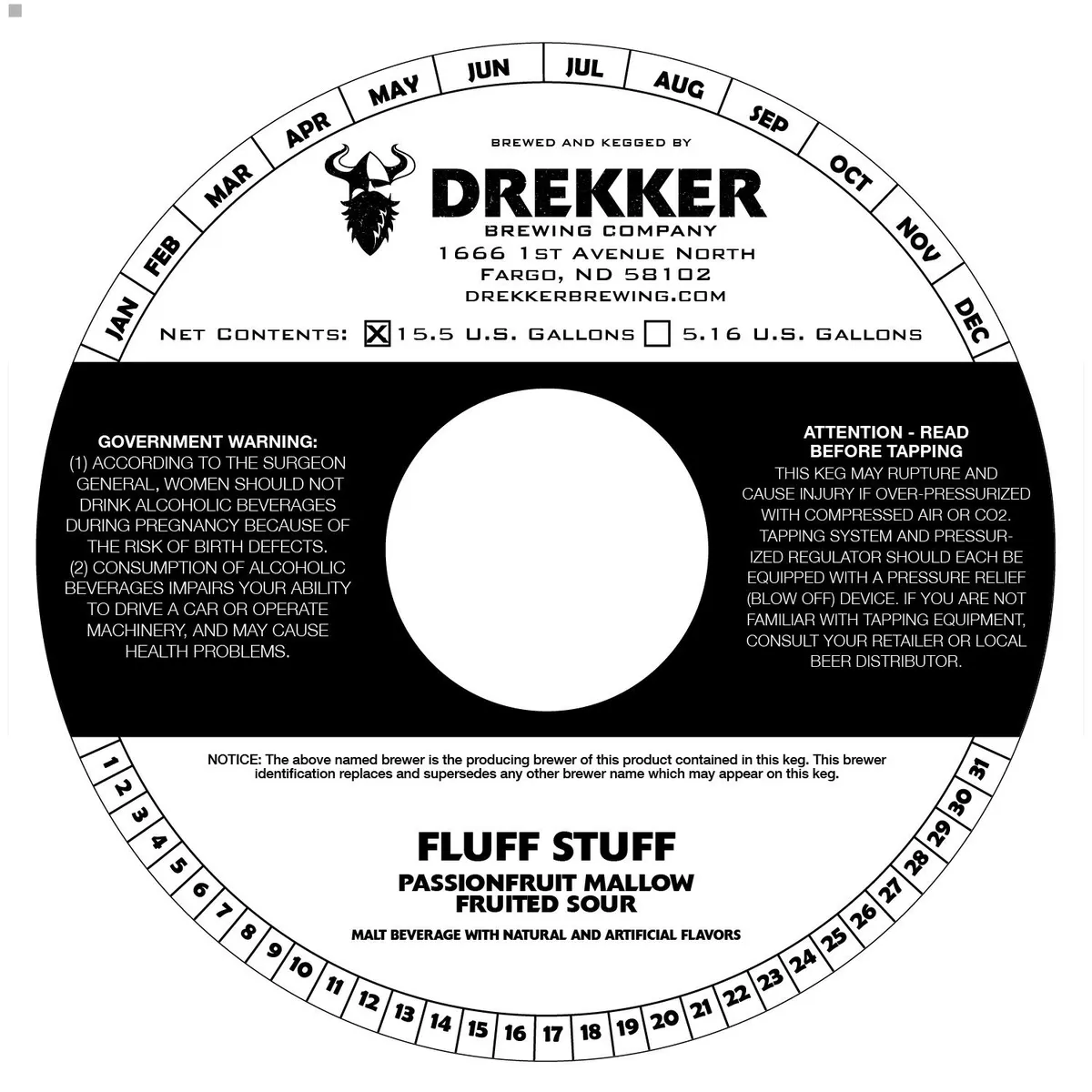 Fluff Stuff Passionfruit Mallow — full label as filed with TTB